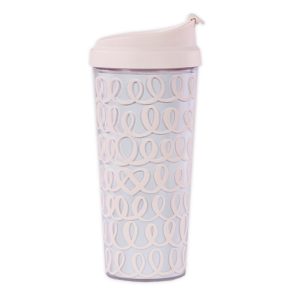 Kate Spade New York heart knot thermal travel mug NWT